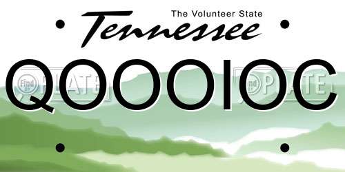 QOOOIOC Tennessee License Plate