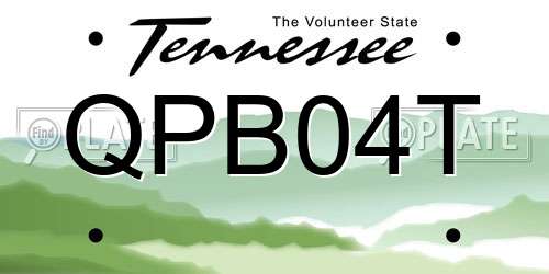 QPB04T Tennessee License Plate