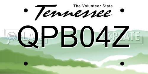 QPB04Z Tennessee License Plate
