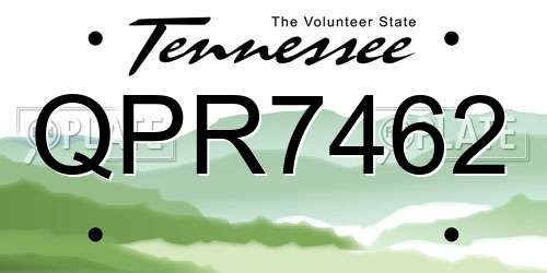 QPR7462 Tennessee License Plate