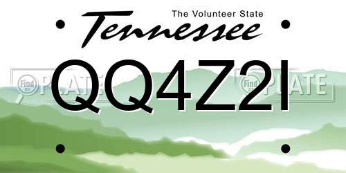QQ4Z2I Tennessee License Plate