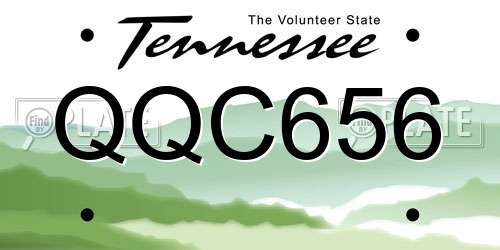QQC656 Tennessee License Plate