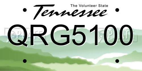 QRG5100 Tennessee License Plate