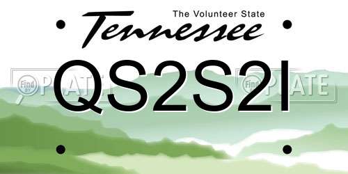 QS2S2I Tennessee License Plate