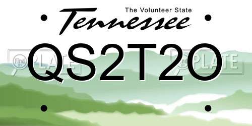 QS2T2O Tennessee License Plate