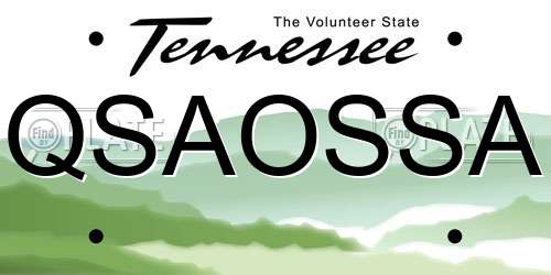QSAOSSA Tennessee License Plate