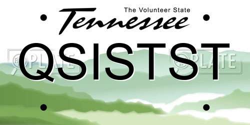 QSISTST Tennessee License Plate