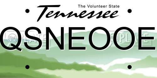 QSNEOOE Tennessee License Plate