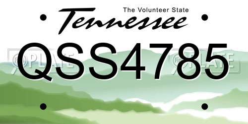 QSS4785 Tennessee License Plate