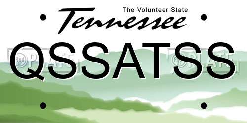 QSSATSS Tennessee License Plate