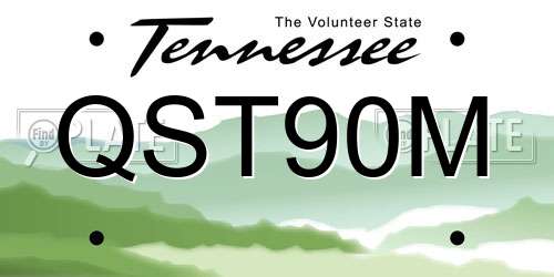 QST90M Tennessee License Plate