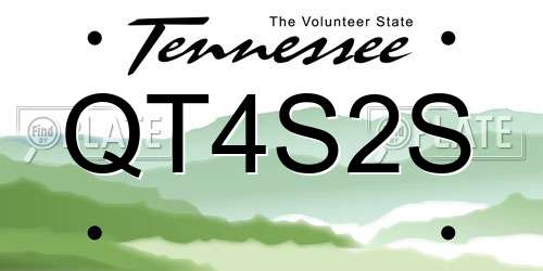 QT4S2S Tennessee License Plate