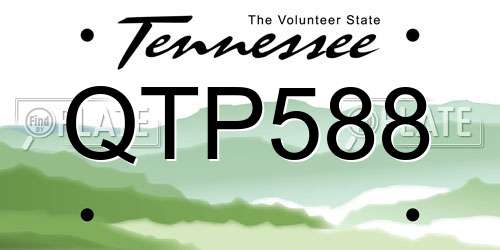 QTP588 Tennessee License Plate