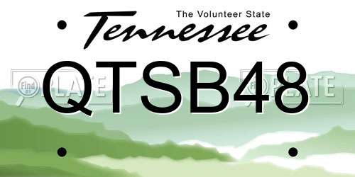 QTSB48 Tennessee License Plate