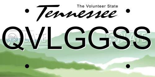 QVLGGSS Tennessee License Plate