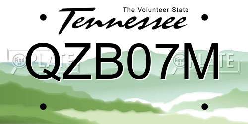 QZB07M Tennessee License Plate