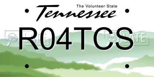 R04TCS Tennessee License Plate