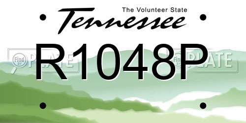 R1048P Tennessee License Plate