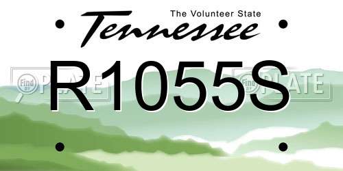 R1055S Tennessee License Plate