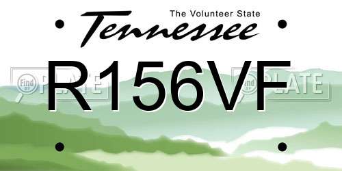 R156VF Tennessee License Plate