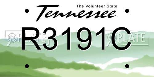 R3191C Tennessee License Plate