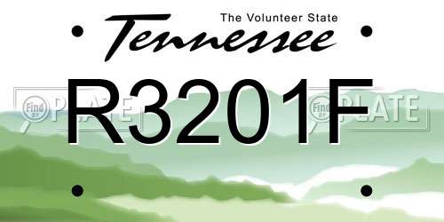 R3201F Tennessee License Plate