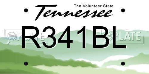 R341BL Tennessee License Plate