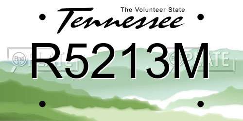R5213M Tennessee License Plate