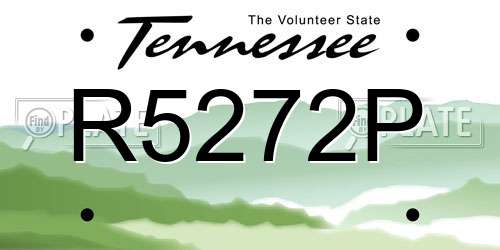 R5272P Tennessee License Plate