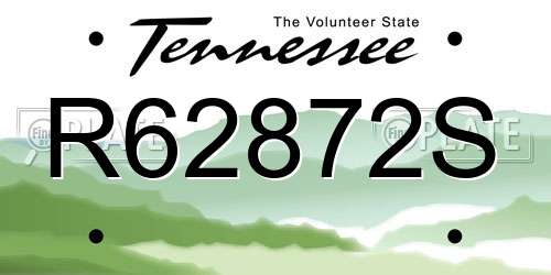 R62872S Tennessee License Plate