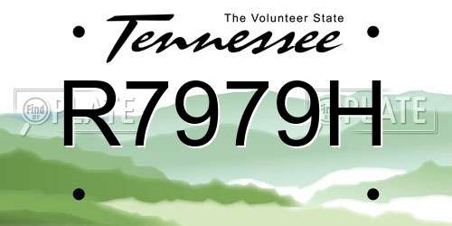 R7979H Tennessee License Plate