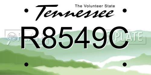 R8549C Tennessee License Plate