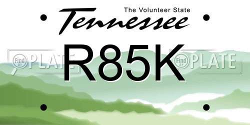 R85K Tennessee License Plate