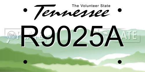 R9025A Tennessee License Plate