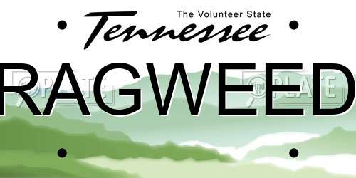RAGWEED Tennessee License Plate