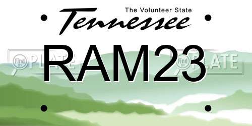 RAM23 Tennessee License Plate