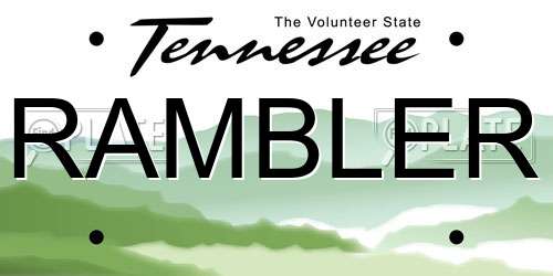 RAMBLER Tennessee License Plate
