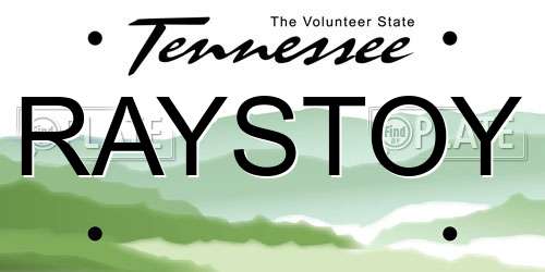 RAYSTOY Tennessee License Plate