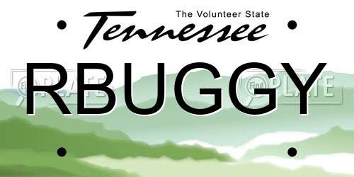 RBUGGY Tennessee License Plate