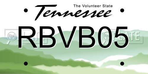 RBVB05 Tennessee License Plate