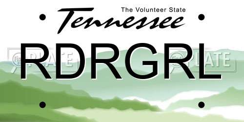 RDRGRL Tennessee License Plate
