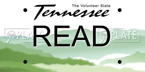 READ Tennessee License Plate