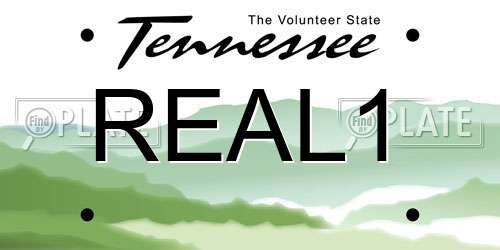 REAL1 Tennessee License Plate