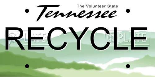RECYCLE Tennessee License Plate