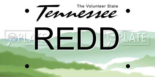 REDD Tennessee License Plate