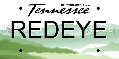REDEYE Tennessee License Plate