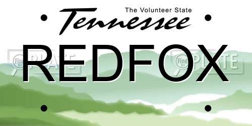 REDFOX Tennessee License Plate