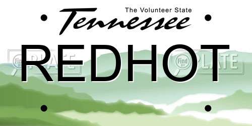 REDHOT Tennessee License Plate