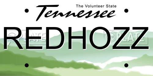 REDHOZZ Tennessee License Plate