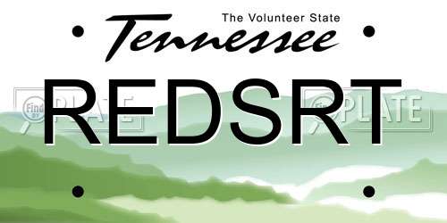 REDSRT Tennessee License Plate